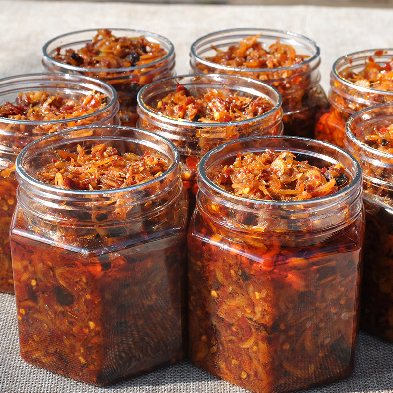 (Spicy shrimp 280g*5)Hunan specialty tempeh shrimp instant shrimp snacks mixed noodles bibimbap side dishes