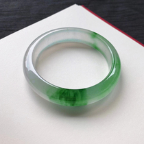  Jadeite rough wool ice seed jade bracelet custom Myanmar natural Yang green floating flower violet jade Ming material live