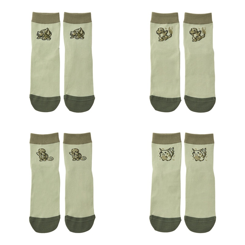 Pokémon Retro Pixel Series Bulbasaur Charmander Squirtle Socks (23-25cm) Pokémon Retro Pixel Series Bulbasaur Charmander Squirtle Socks (23-25cm)