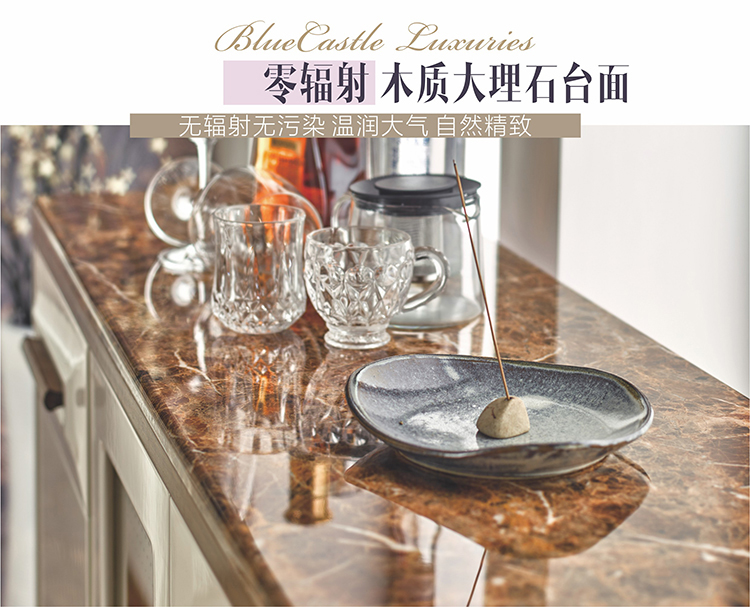 Tủ nhà hàng Bắc Âu Tủ đá cẩm thạch châu Âu tủ hiện đại tối giản rắn tủ gỗ - Buồng tủ gỗ 2 cánh