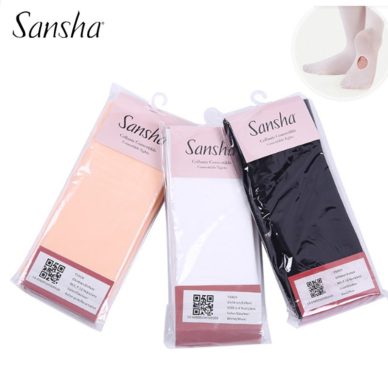 Sansha Sansha Children's Dance Socks Adult Professional Ballet Pantyhose Practice Socks Soles With Holes in the Foot Non-Slip