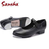 Новая французская Sansha Sansha Sansha Childrens real cow kogs banks dance shoes men and