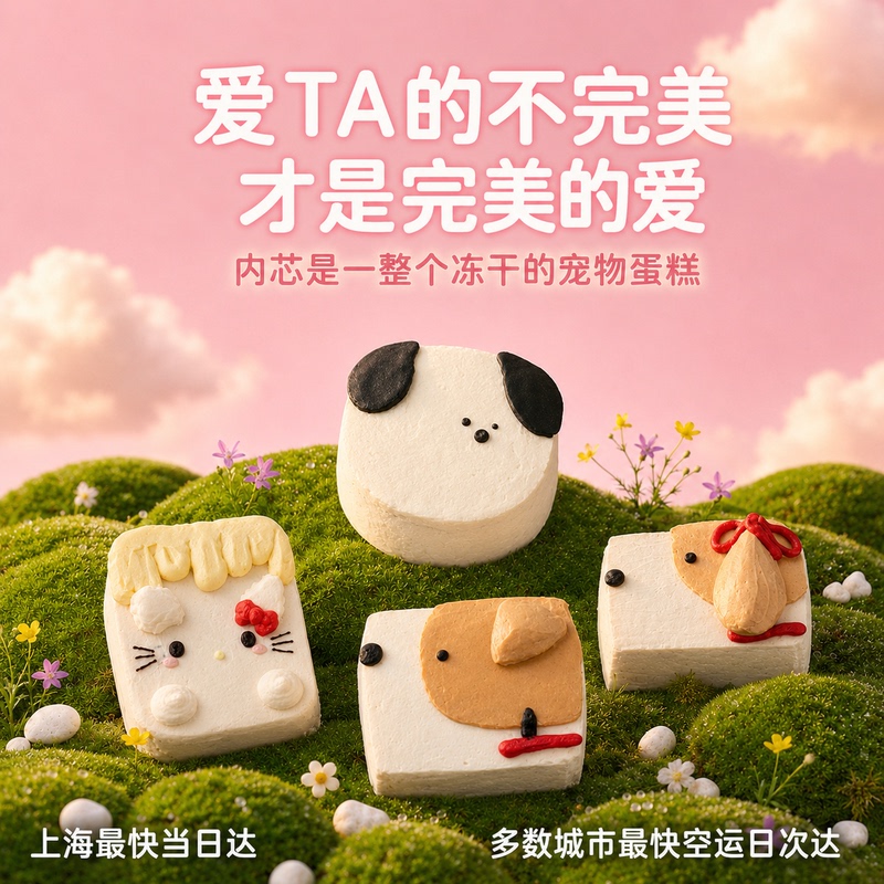 4inch Imperfect Pet Cake Dog Cake Pure Meat Freeze-Dried Embryo Cake Can Also Be Safely Consumed by Senior Dogs