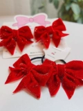 Красная заколка для волос с бантиком, детская резинка для волос, аксессуар для волос, челка, шпильки для волос