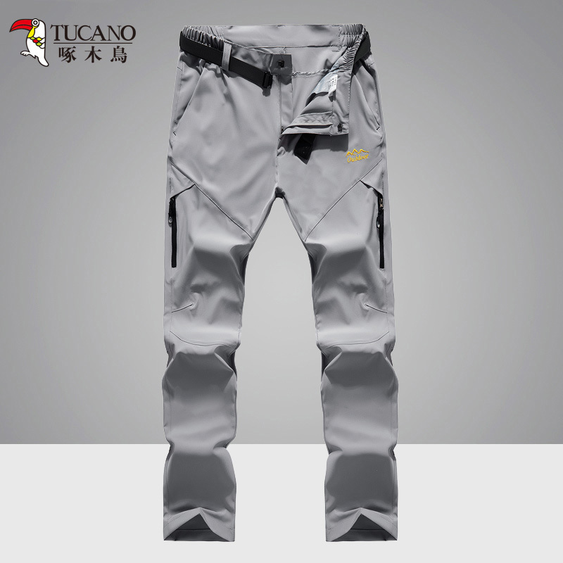 Woodpecker Outdoor Quick-Dry Pants Men's Summer Thin Elastic Breathable Loose Quick-Dry Long Pants Hiking Trousers Men Woodpecker Outdoor Quick-Dry Pants Men's Summer Thin Elastic Breathable Loose Quick-Dry Long Pants Hiking Trousers Men
