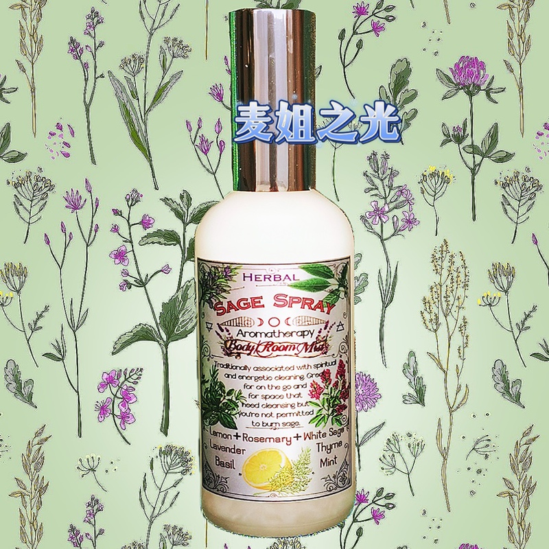 Sage Spray Cedar Basil Lavender Sister's Light Purifies Space Freshens Breath 100ml All Seasons