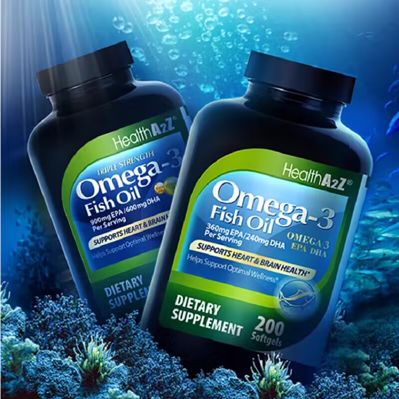 欧米茄3美国原装进口深海鱼油omega3深海鱼软胶囊青少年dha成人