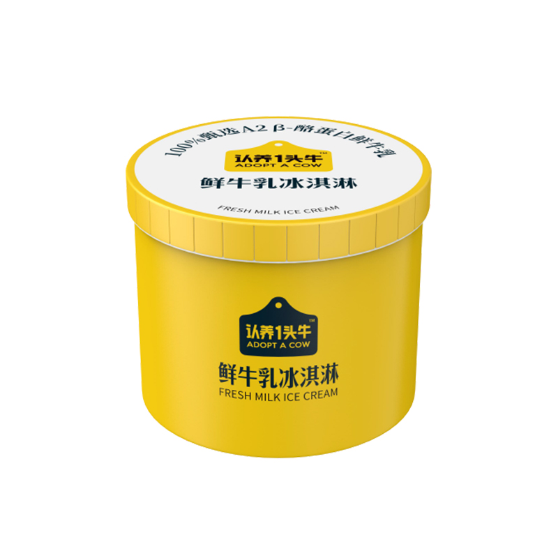 认养一头牛大桶3.5kg商用鲜牛乳香草朗姆多口味雪糕家庭装冰淇淋