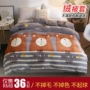 Falais quilt cover đơn mảnh dày mùa đông ấm bộ phim hoạt hình san hô quilt cover sinh viên lông cừu flannel mền mát lạnh