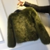 Thu đông 2018 phiên bản Hàn Quốc mới của áo khoác lông cáo giả lông ngắn lông ngắn quân đội màu xanh lá cây mô phỏng là nữ mỏng Faux Fur