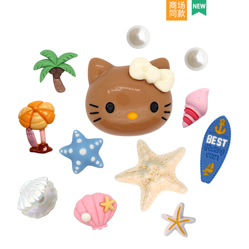 Croxi Cat Starfish Clog Shoe Accessories Cartoon DIY Decorative Charms Suitable for Cross/Crocs