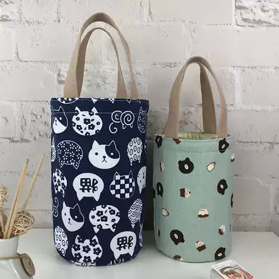 Round rice bag lunch bag lunch box Hand bag lunch bag insulated bag aluminum foil thickened lunch with student with rice bag