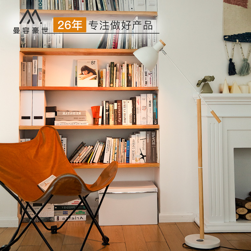 Japan-style floor lamp solid wood living room bedroom minimalist modern creativity New Chinese style Zen book house net red decoration lamp