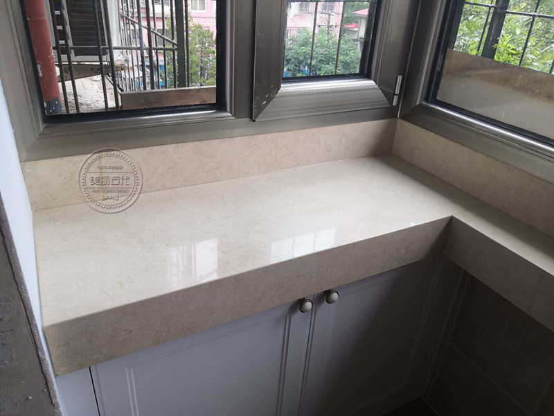 Natural Egypt Rice Yellow Windows Terrace New Simi Marble Windows Countertop Wash surface Floating Windows Countertops
