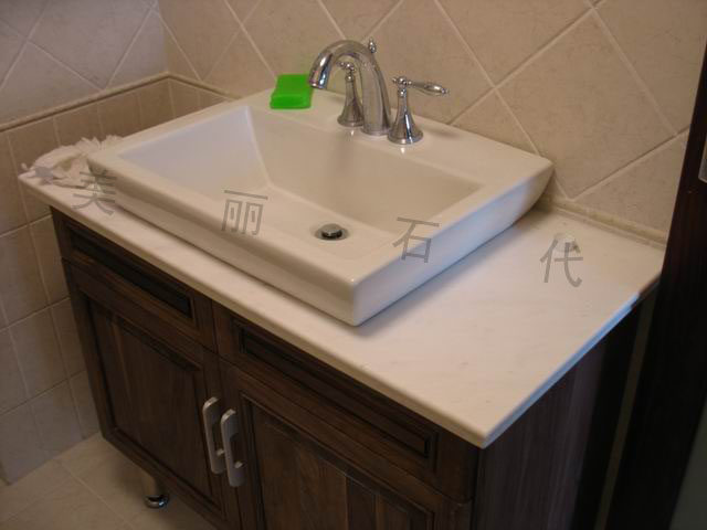 Natural marble Masser-white hand-washing desk surface window table bath cabinet face bathtub face