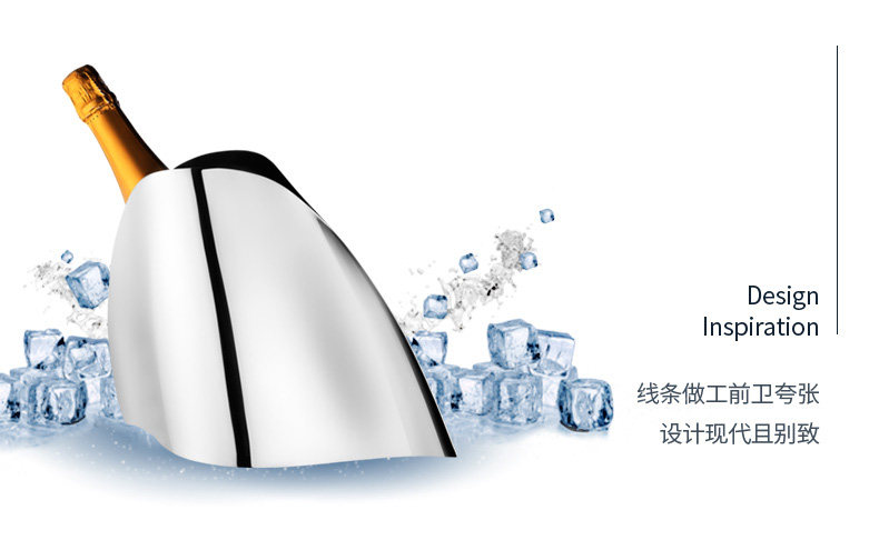 Оформление рабочего стола 客厅装饰摆件欧式不锈钢冰桶香槟红酒冰镇神器高端大气轻奢样板房