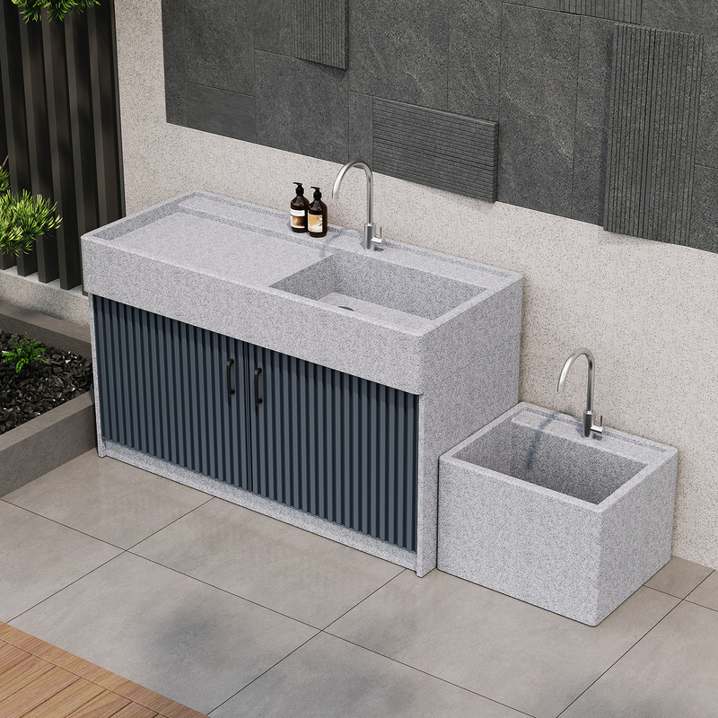Marble Outdoor Wash Basin, Courtyard Granite Wash Basin, Countertop Basin, Laundry Sink, Balcony Stone Laundry Trough