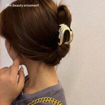 Metal small tentacles high ponytail grabber female fluffy back head fixed artifact anti-collapse hairpin wings shark clip