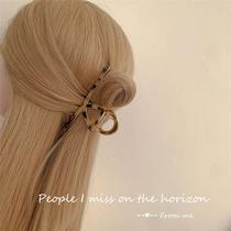 High-end grabber female hairpin back of head hairpin Internet celebrity large hair shark clip headwear 2024 new style