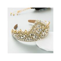 Customized Heming headband European and American retro exaggerated crown shape headband heavy craftsmanship Baroque style ins wide edge