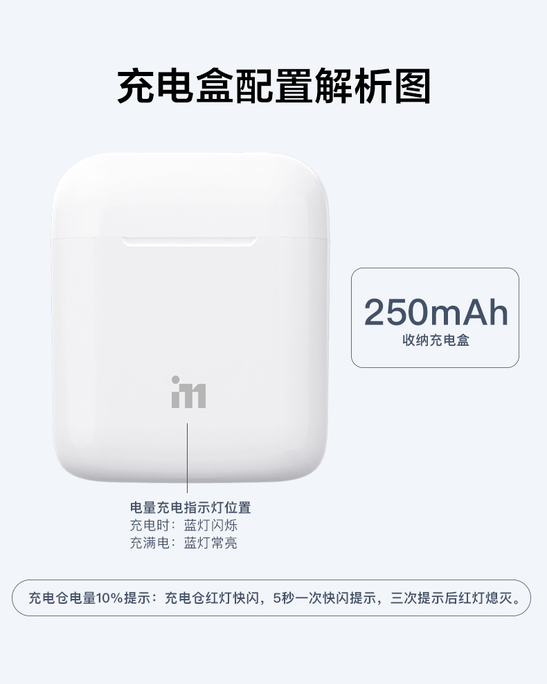 爱奇艺 i71 半入耳式 蓝牙耳机IQD707 图3