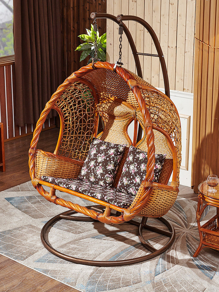 Hanging basket Cane Chair Home double Hanging Chair Hammock Room Casual for Adults Natural Real Rattan choreography Nest Cradle Chair