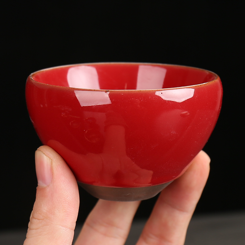 Up with tire iron tea tea set large master CPU manually restoring ancient ways single glass ceramic kunfu tea light move sample tea cup