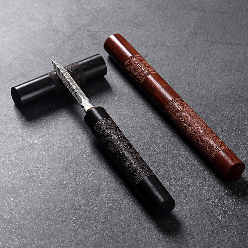 Devoted to inflammation ChaZhen hua limu tea knife ebony cone pry tea tea accessories puer tea special tea knife