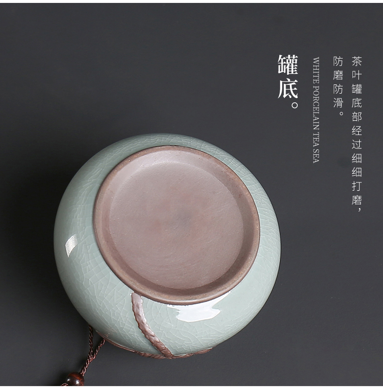 Elder brother up POTS big yards of violet arenaceous caddy fixings ceramic small storage tanks black tea large household coarse pottery sealed jar