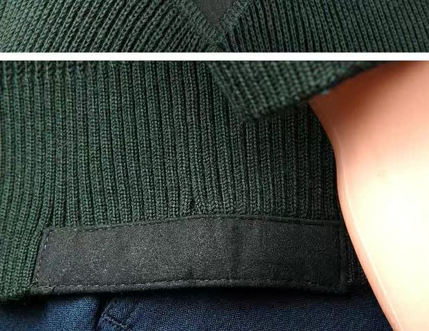 Authentic áo len 07 phong cách sĩ quan trường học áo len biển Áo len cán bộ áo len trung sĩ đầu ấm lông cừu ấm áp đồ đôi nam nữ