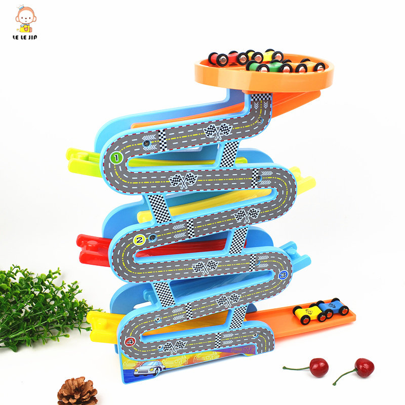 Building Blocks Glide Car Children Toys 1-2-3-year-old baby Early teaching Puzzle Male Girl 6-12-month Infant 8