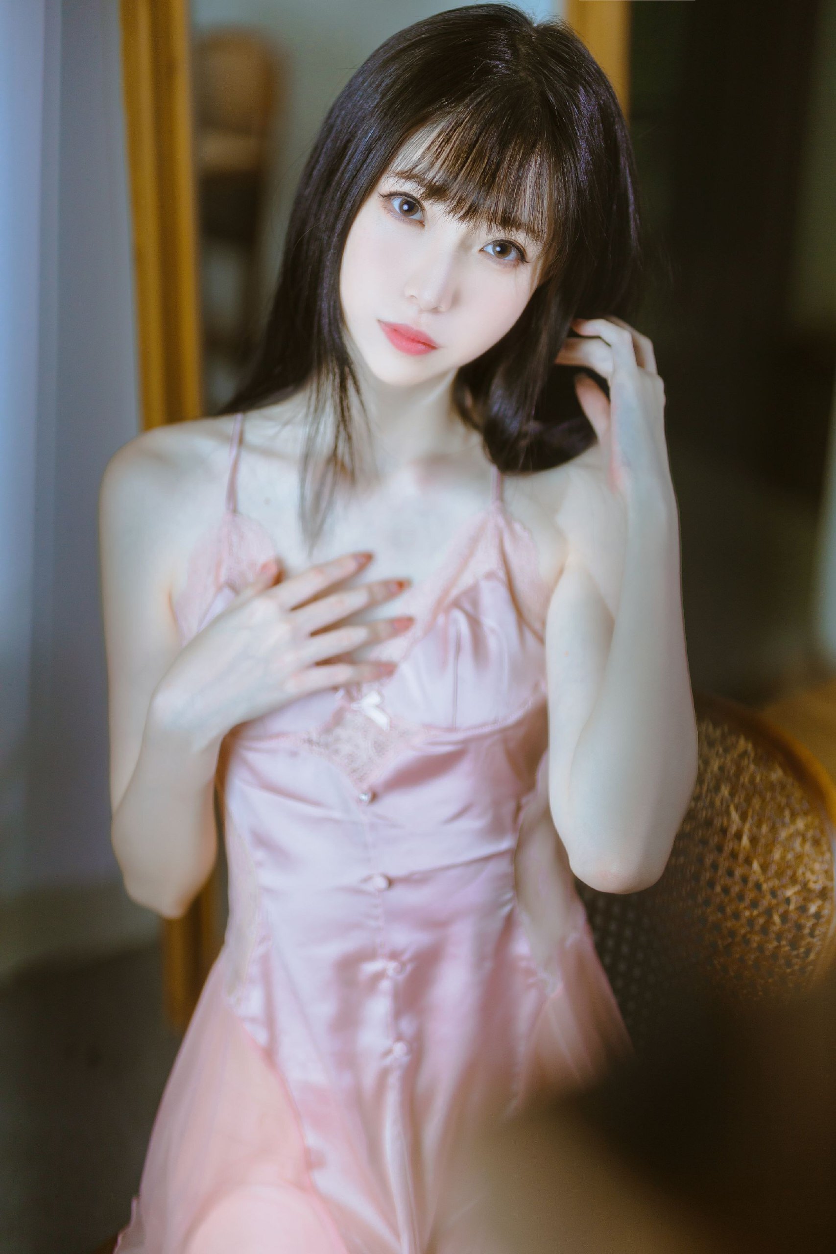 许岚LAN 半透粉纱