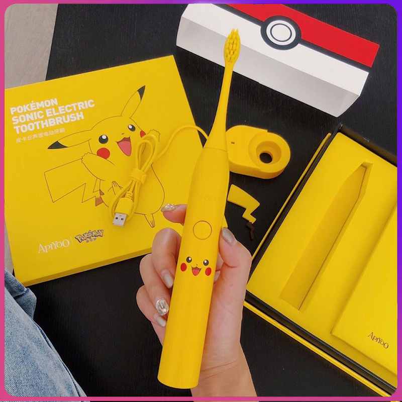 APIYOO Aiyou Electric Toothbrush Pokémon Pikachu Soft Hair Children Adult Sonic Toothbrush Birthday Gift