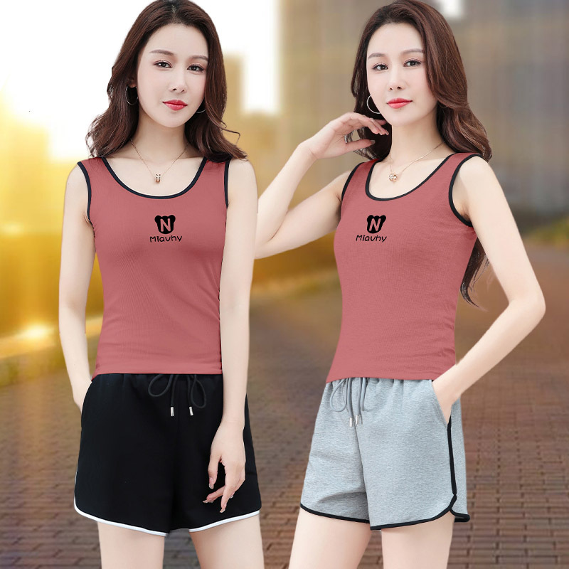 New Fitness Clothing Sports Suit for Women 2025 Summer Thin Quick-Drying Vest Running Shorts Yoga Two-Piece Set