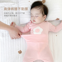 Full cotton era official shop baby modal pajamas autumn split suit autumn clothes spring autumn thin men and women treasure
