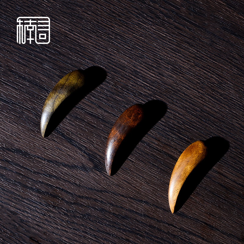 Nanxun Gold Silk Phoebe Spike Pendant Antique Wooden Pendant Gloomy Ebony Necklace Sweater Chain Log Jewelry - Taobao