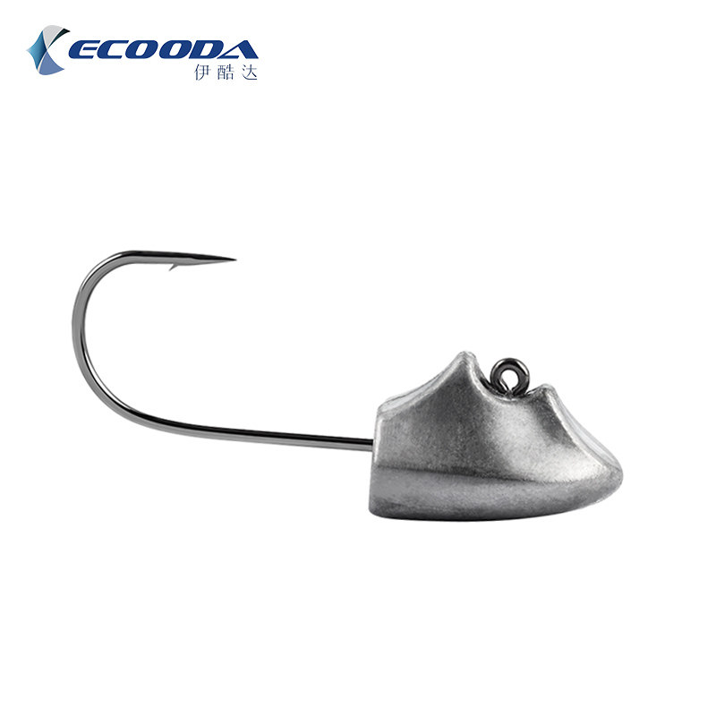 ECOODA Icool Delta Triangle Lead Hook Fish Hook to Skyhook Lead Traditional Fish Hook with barb Sea bass Fish Hook