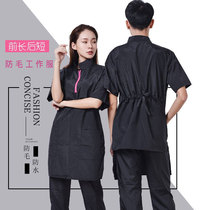 Pet beautician overalls cut pet hair waterproof hair-proof breathable soft professional beautician gown with logo