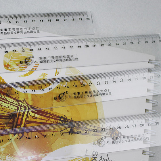 Aerospace Plastic Ruler 30 40 50 60 60 Cm Word Footed Rubber Ruler