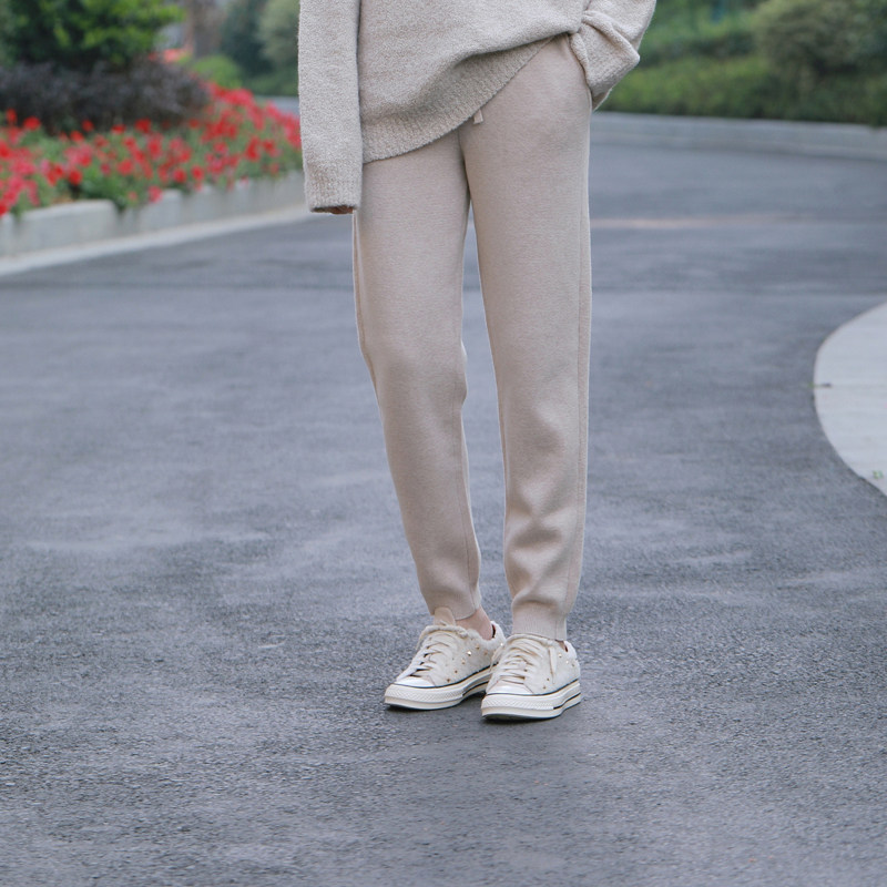 (Xodgz Custom) A lot of people are waiting for super-popularity pure kashmir wool tapered casual pants thickened version 1590