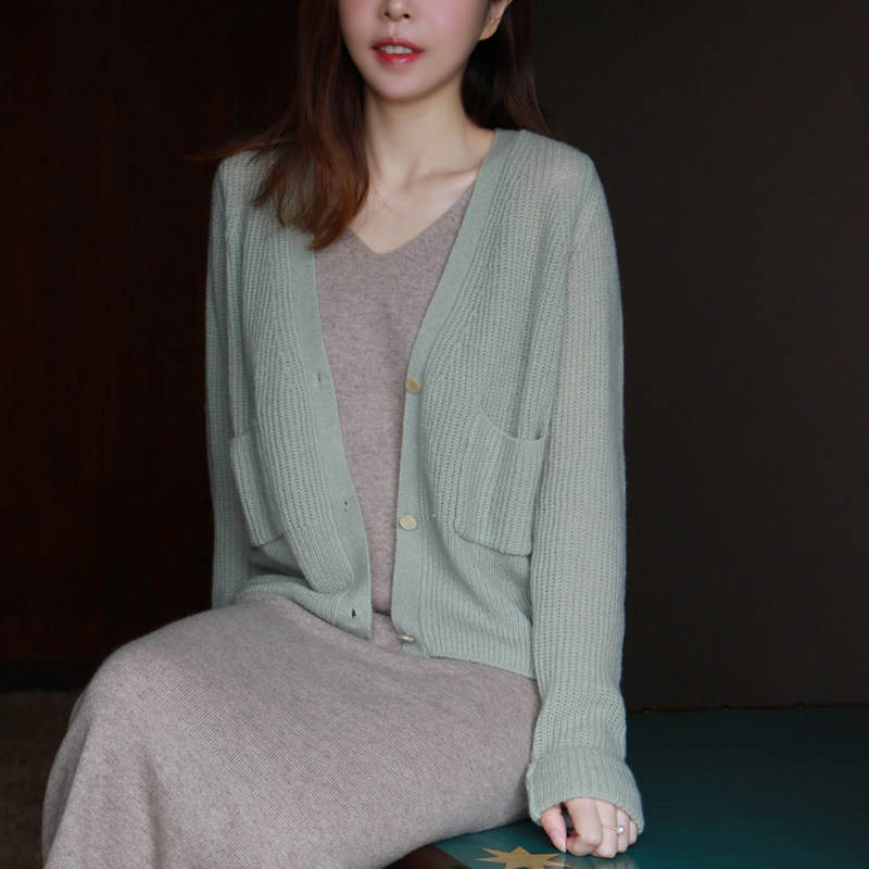 (Xodgz custom) must take away the cloud white factory silk air-conditioned room Double pocket cashmere small cardiff