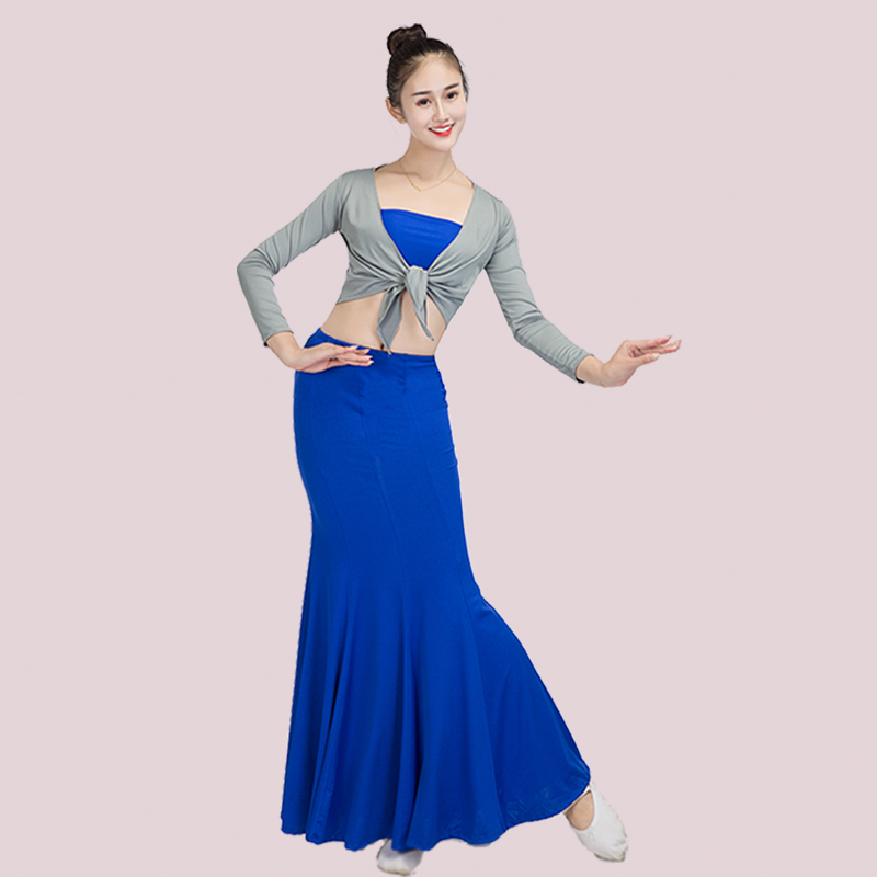 Yi nhảy quần áo, quần áo luyện tập, váy, váy đuôi cá, biểu diễn múa chim công, biểu diễn quốc gia, thử nghiệm nghệ thuật, váy khiêu vũ - Trang phục thời trang trẻ em nam