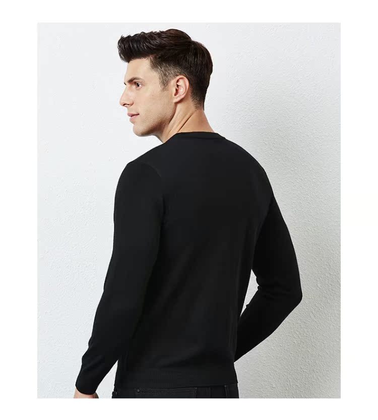 Áo len nam tài năng 2019 mùa thu mới áo thun cổ tròn áo len nam hàng đầu cửa hàng áo len chính thức - Kéo qua shop đồ nam