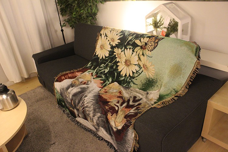 Xẻng chính thức sao mèo mèo sofa chăn tấm thảm trang trí chăn giải trí chăn chăn sofa khăn pet - Ném / Chăn chăn lông cừu crown