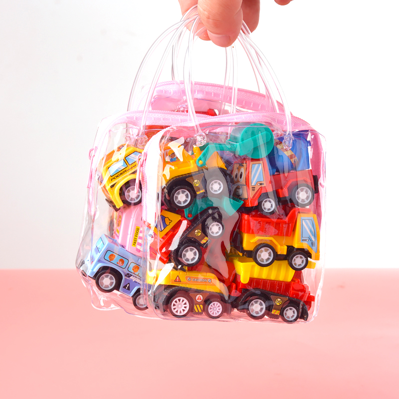 Creative Little Car 6 One Bagged Back Force Engineering Car Cartoon Small Toy Mini Kindergarten Prize Boy