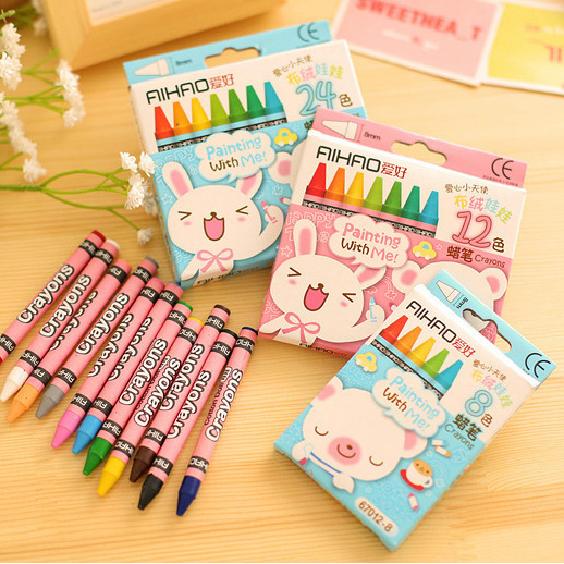 Student Stationery Fine Art Painting Supplies Toddlers Wax Pen 8 Colors 12 Color 24 Color Safe Children's Prizes Wholesale