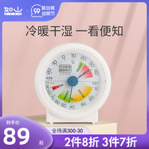 (Made in Japan) Ruyama baby temperature and humidity meter indoor household high precision dry humidity free battery