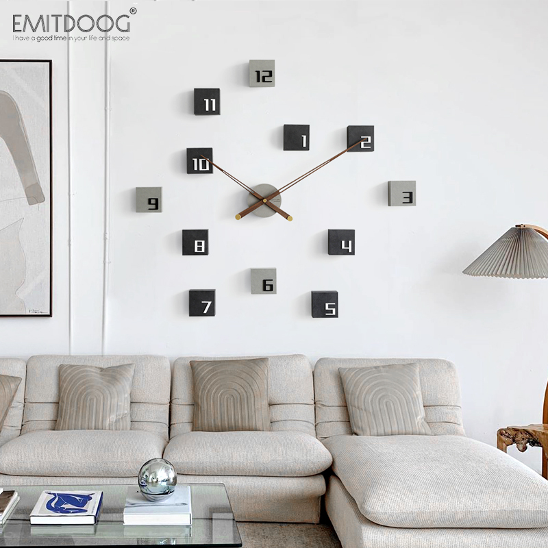 Emitdoog Korean Brand Nordic Living Room Clock Wall Decoration Background Wall Light Luxury Personalized Creative