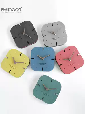 EMITDOOG desktop desk clock room creative decoration seat clock living room ornaments Nordic silent clock