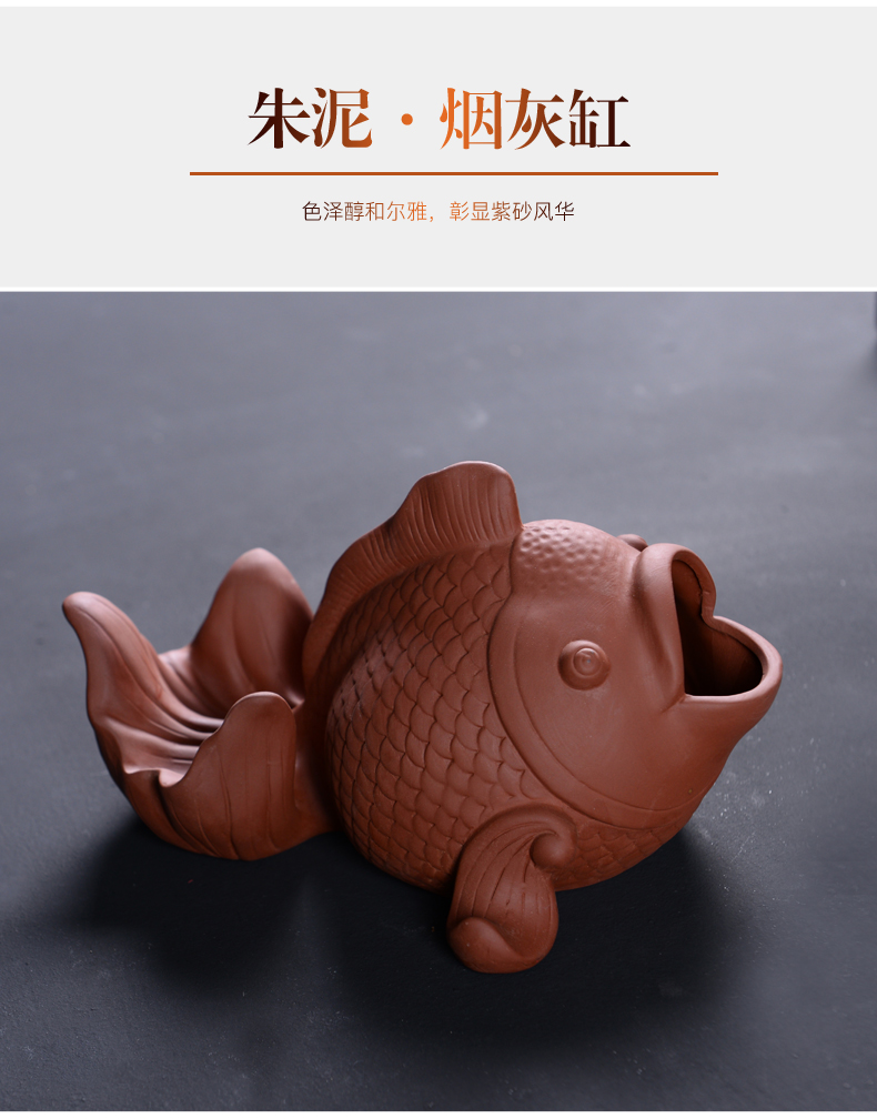 Large purple sand ashtray ceramic creative move goldfish living room home furnishing articles office ashtray tea of a pet